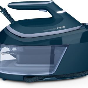 Philips Centrale Vapeur PerfectCare Série 6000 - Puissance 2400W, Effet Pressing 500g, Pression 6.5 bars, Technologie OptimalTEMP, Semelle SteamGlide Plus, Réservoir 1.8L (PSG6023/20)